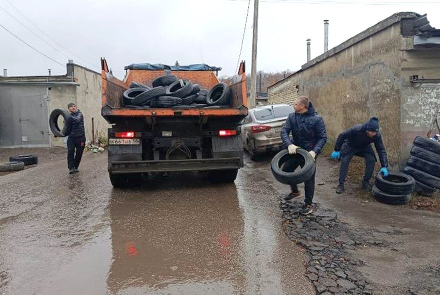 В Октябрьском районе Пензы началась акция по сбору старых шин