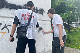 В Октябрьском районе убрали 162 надписи с пропагандой наркотиков