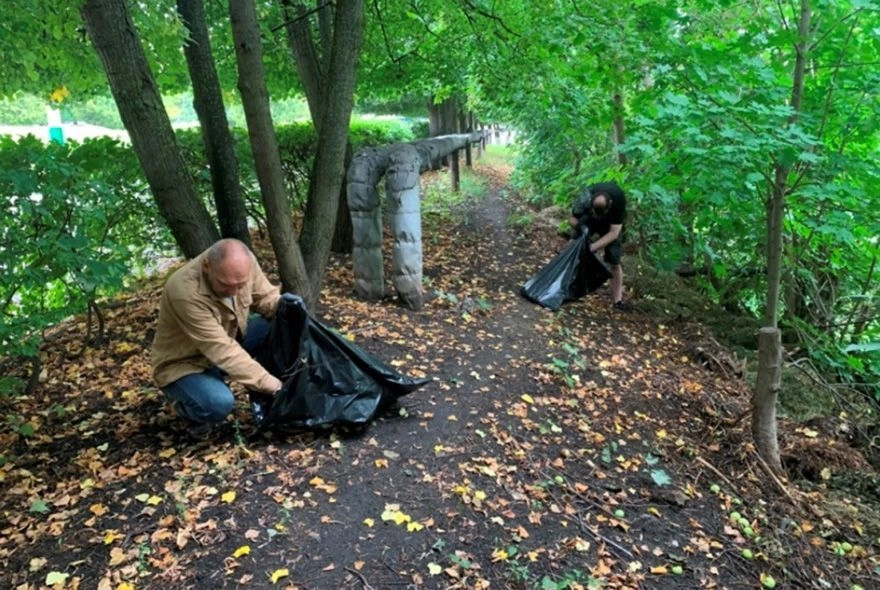 В Пензе на Ласточкиных горах убрали мусор